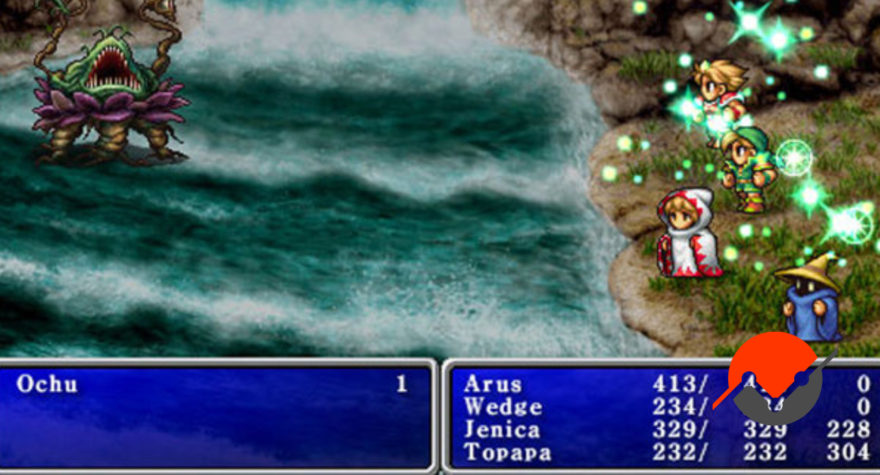 An image from Final Fantasy. It turns out that RPG teams are a great analogy for synergies!
